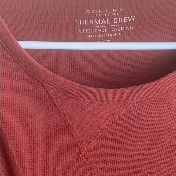 Sonoma Other - Mens Thermal Crew Neck - Rust Red